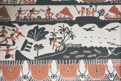 Mattering med traditionel dekoration, Mikronesien af William Walcutt