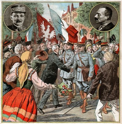 Maxime Weygand og Pologne. Maxime Weygand i Polen. af Ferdinand Georg Waldmuller