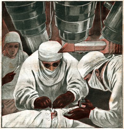 Operation de chirurgie filmee. Kirurgi udsendt. af Ferdinand Georg Waldmuller