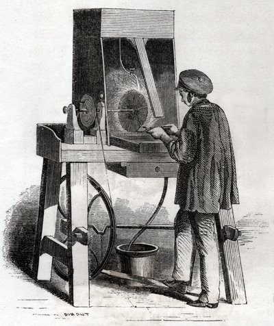 Arbejder i guldsmedeforretningen. Arbejder i sølvsmede. af Frederick (attr. to) Barnard