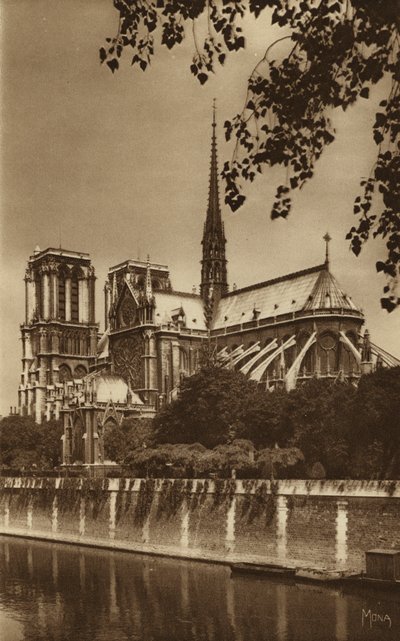Paris: Notre Dame Cathedral (s/h foto) af . .