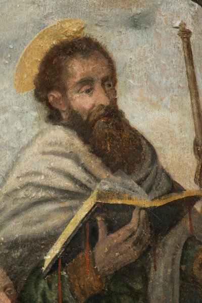 Sognekirke (Sognekirken Vor Frue). Interiør. Koret. Vægmaling. af . .