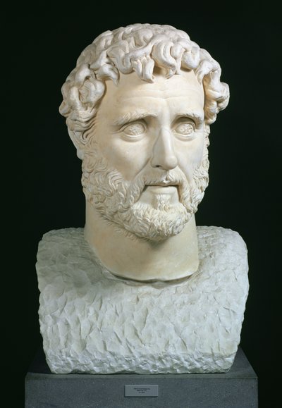 Portrætbuste af kejser Antoninus Pius (86-161) fra Caracalla-badene, Rom, ca. 140 (marmor) af Hippolyte Lalaise Devéria