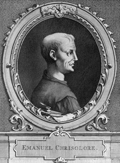 Portræt af Emanuele Crisolora (1350-1415), byzantinsk humanist, gravering af William Walcutt