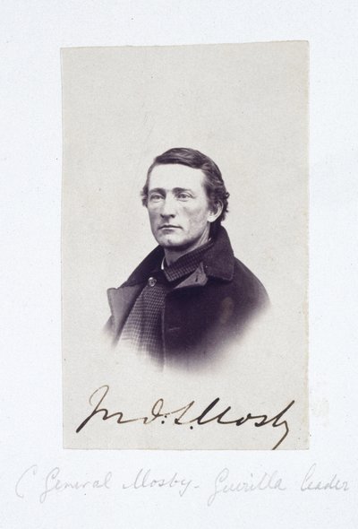 Portræt af general Mosby, konfødereret guerillaleder, c 1863 af Frederick (attr. to) Barnard