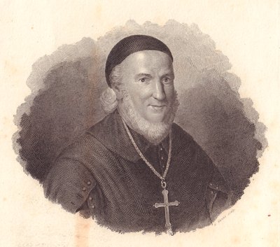 Portræt af den italienske biskop Adeodato Turchi (1724-1803), kobberstik af G Guzzi fra maleri af Francesco Vicira af William Walcutt