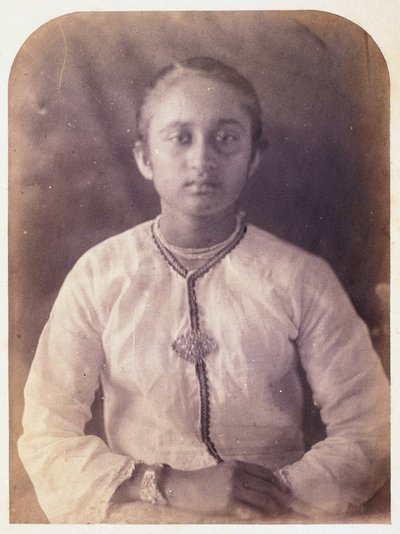 Portræt af en ung kvinde, Ceylon, c 1875 af Ferdinand Georg Waldmuller