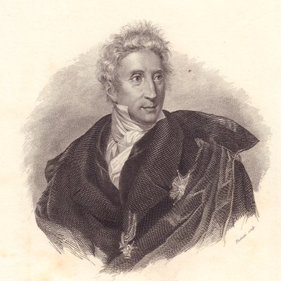 Portræt af kunsthistorikeren Leopoldo Cicognara (1767-1834), kobberstik af Fusinati efter et portræt af Lipparini af William Walcutt