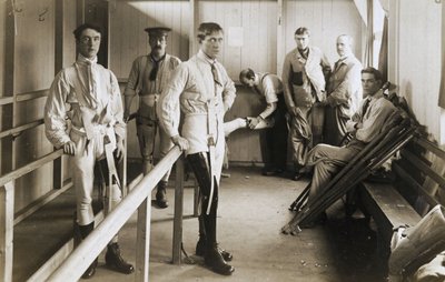 Proteser Soldater iført kunstige ben, c 1915-1918 af Ferdinand Georg Waldmuller