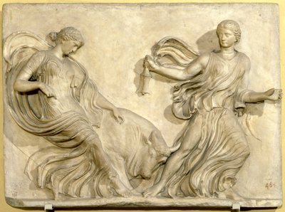 Relief fra Nike-templet fra Akropolis, Athen, Neo-Attic, Græsk, slutningen af det 2. århundrede f.Kr. (marmor) af Hippolyte Lalaise Devéria