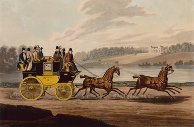 Royal Telegraph Manchester (farvet gravering) af . .