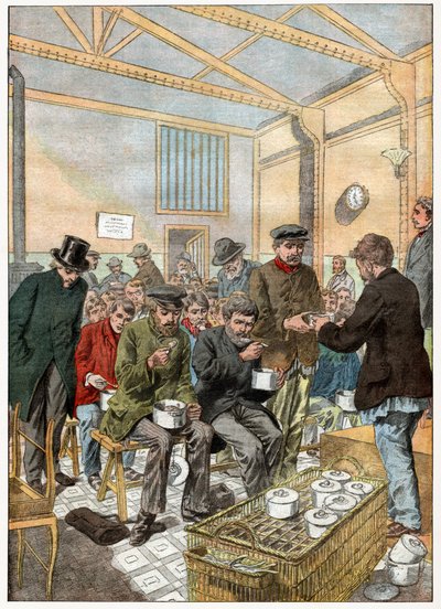 Suppekøkken til vagabonde i Paris af . .