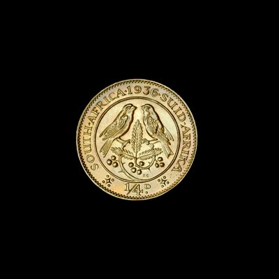 South African Quarter Penny Coin (Farthing) 1936 (foto) af Hippolyte Lalaise Devéria