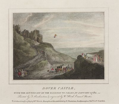 Den første kanaloverfart med ballon, 7. januar 1785 af Frederick (attr. to) Barnard