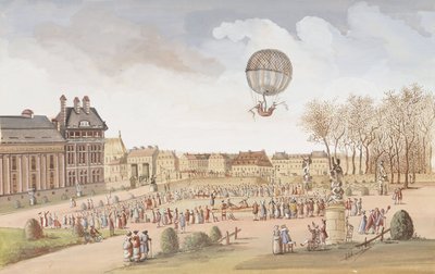 Den første opstigning i en brintballon af Frederick (attr. to) Barnard