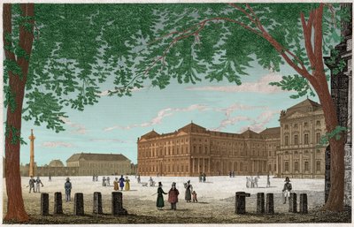 Residensen af Würzburg, slottet Princes Eveques en Bavarie. ca. 1850 (gravering) af . .