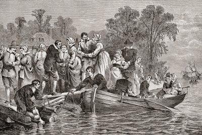 Tobacco Wives eller Tobacco Brides ankommer til Jamestown, Virginia, USA af . .