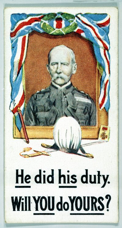 Storbritannien: Cigaretkort - WW1 Rekruttering af Ferdinand Georg Waldmuller