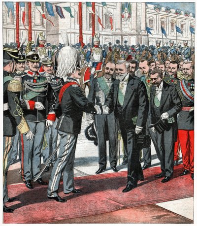 Victor Emmanuel III og Emile Loubet af . .