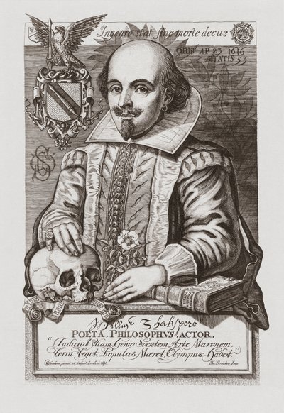 William Shakespeare. Portræt. af . .