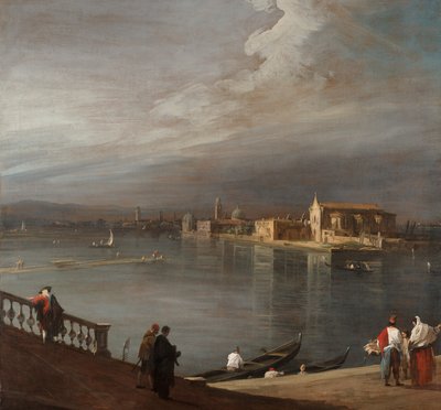 San Cristoforo, San Michele og Murano fra Fondamenta Nuove, Venedig af Canaletto