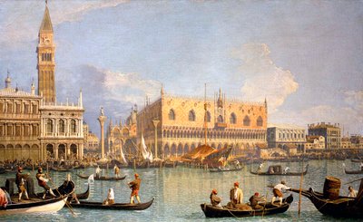 Udsigt over Dogepaladset af Canaletto
