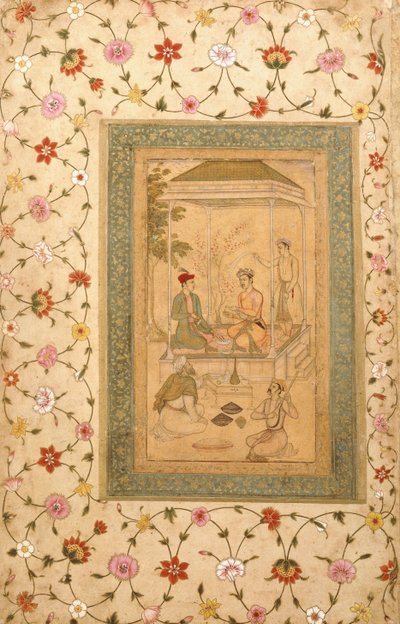 Akbars sønner Sultan Daniyal og Sultan Murad, ca. 1600-1605 af   Manohar