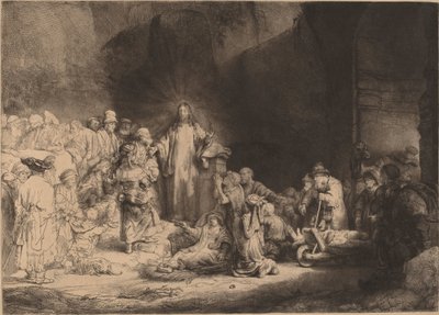 Kristus prædiker (The Hundred Guilder Print) af Rembrandt van Rijn