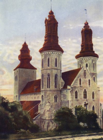 Visby Domkirke, på øen Gothland af after A. Langfier