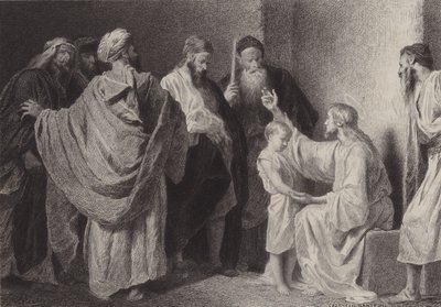 Jesus og et barn af after Albert Robida
