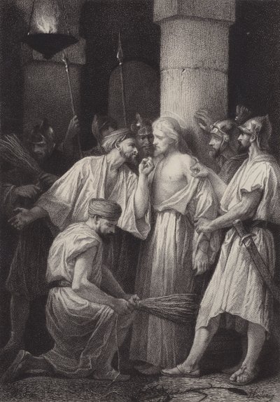 Jesus overleverede til soldaterne af after Albert Robida