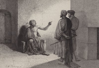 Johannes Døberen i Fængslet af after Albert Robida