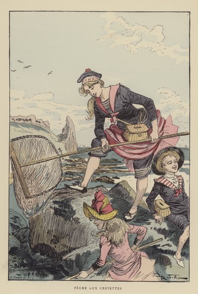 Rejefiskeri af after Albert Robida