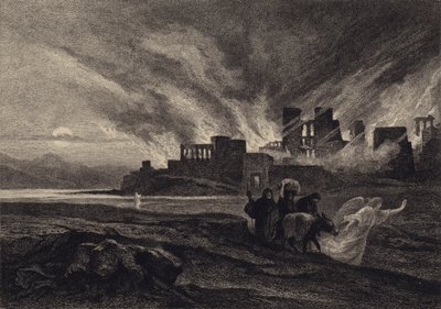 Sodomas ødelæggelse af after Albert Robida