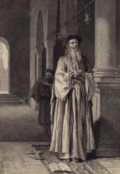 Farisæeren og Tolderen af after Albert Robida