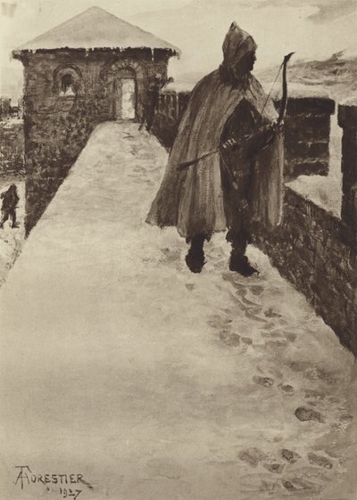 Patruljerer et nordbritisk fort om vinteren af after Amedee Forestier