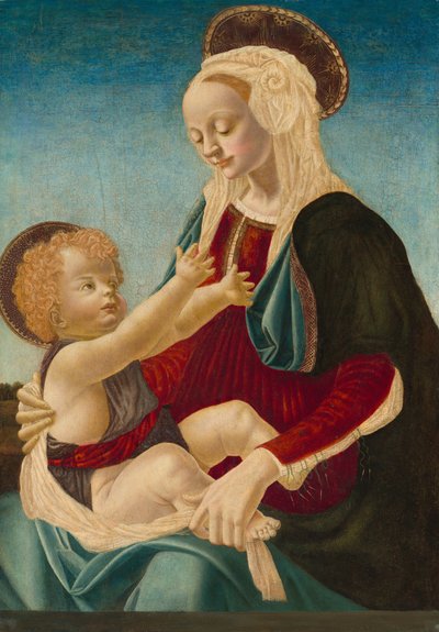 Madonna og barn af after Andrea del Verrocchio