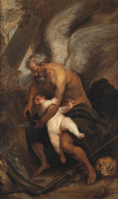 Tiden klipper kærlighedens vinger af after Anthony van Dyck