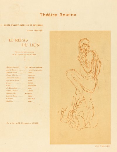 Løvens måltid af after Auguste Rodin