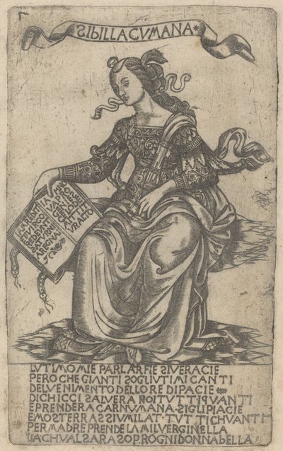 Cumaean Sibylle af after Baccio Baldini