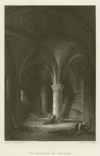 Fangekælderen i Chillon af after C. Stanfield