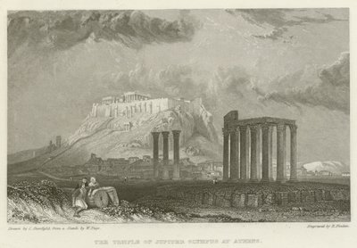 Jupiter Olympus-templet i Athen af after C. Stanfield