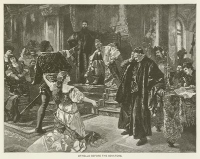 Othello foran senatorerne af after Carl Ludwig Friedrich Becker
