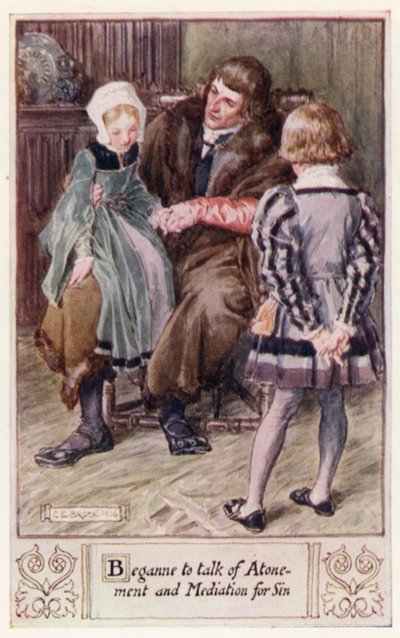 Begyndte at tale om forsoning og mægling for synd af after Charles Edmund Brock
