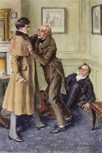 Illustration til Martin Chuzzlewit af after Charles Edmund Brock