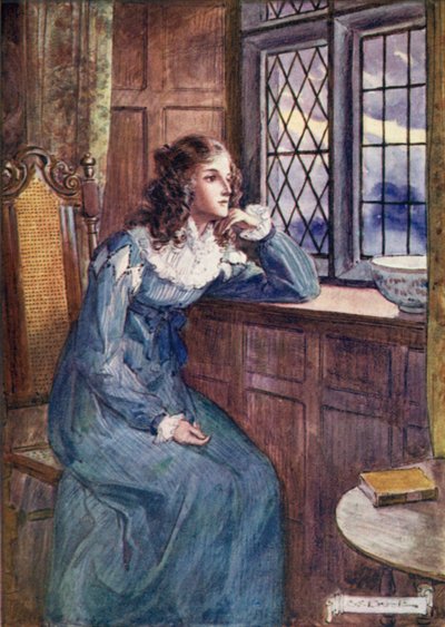 Shirley ved vinduet af after Charles Edmund Brock
