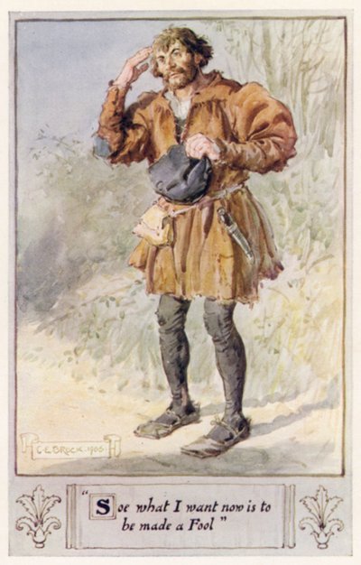 Så det, jeg ønsker nu, er at blive gjort til et fjols af after Charles Edmund Brock