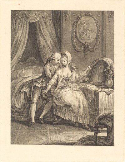 Dame a sa toilette af after Charles Eisen