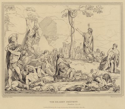 Kobberslangen, 4 Mosebog af after Charles Le Brun