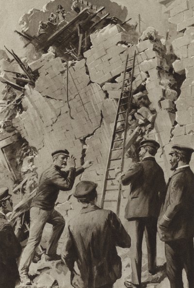 En engelsk sømand, der assisterede redningsindsatsen efter jordskælvet i Messina af after Charles Mills Sheldon